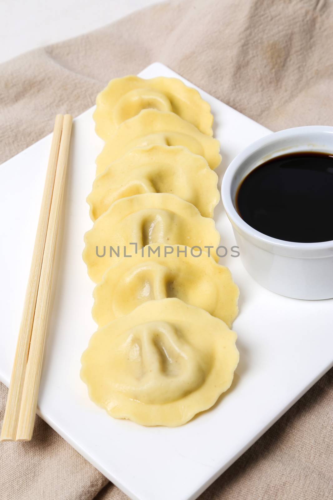 Food. Delicious dumplings on the table