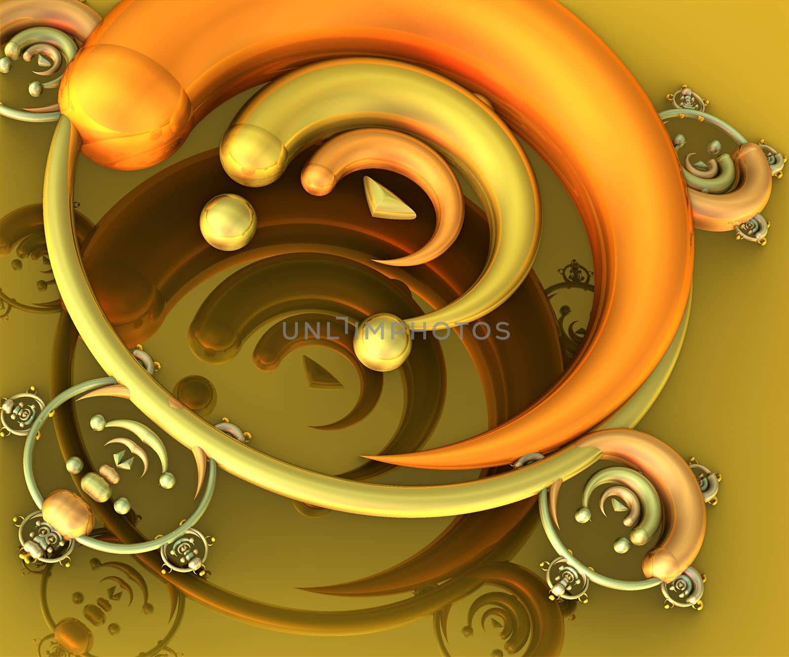 Abstract background with detailed 3D render for creative design