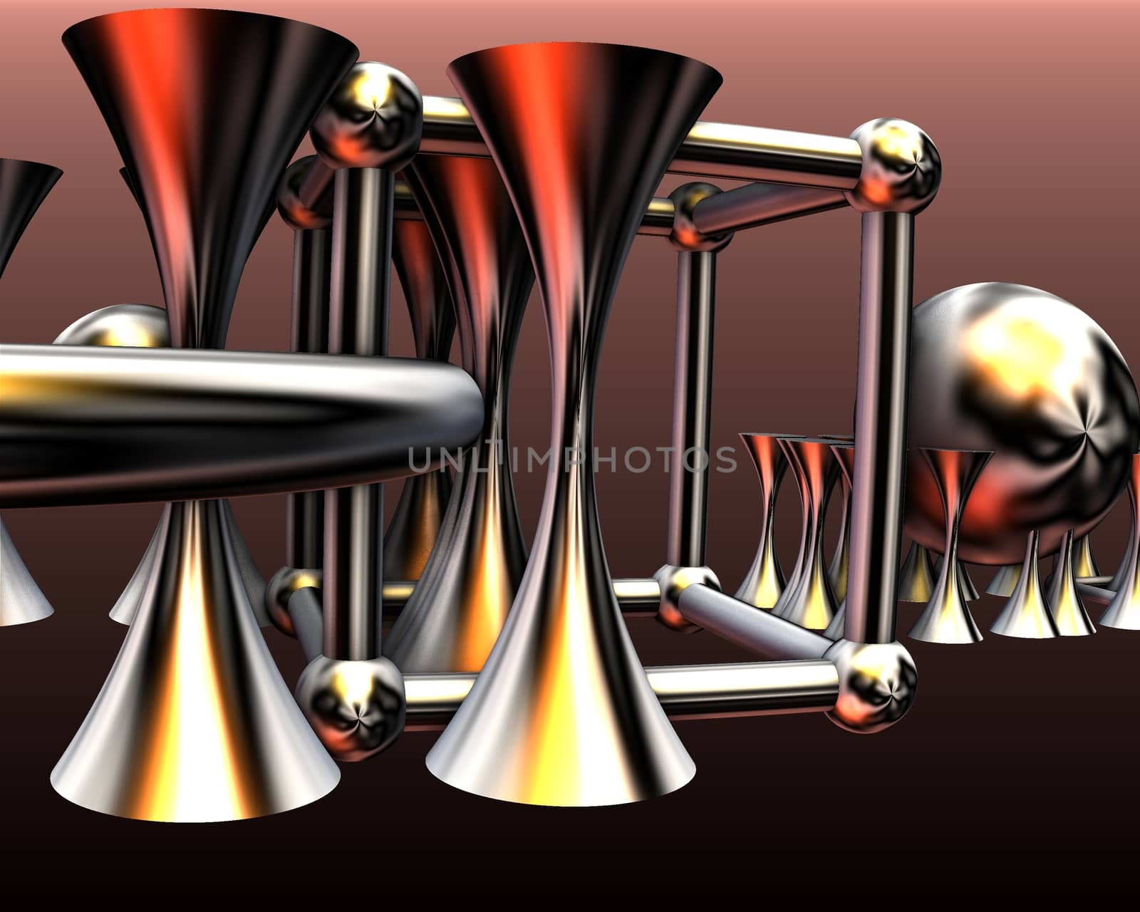 Abstract background with detailed 3D render for creative design