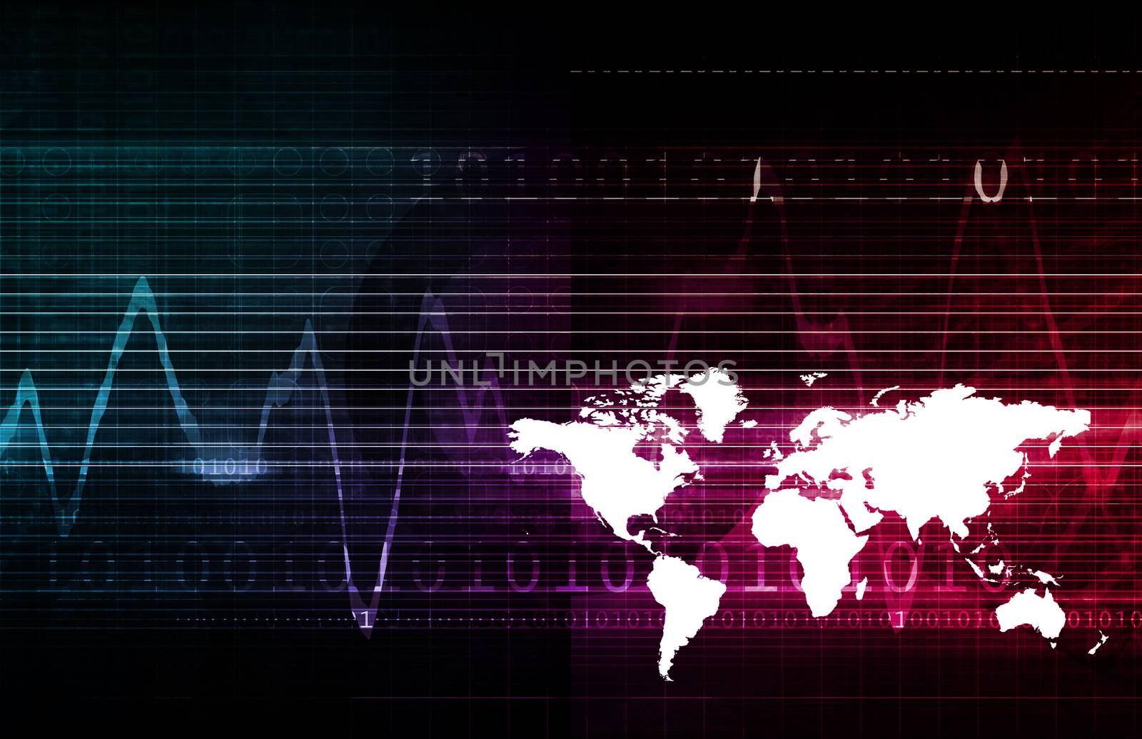 Multimedia Technology Background as a Art Concept