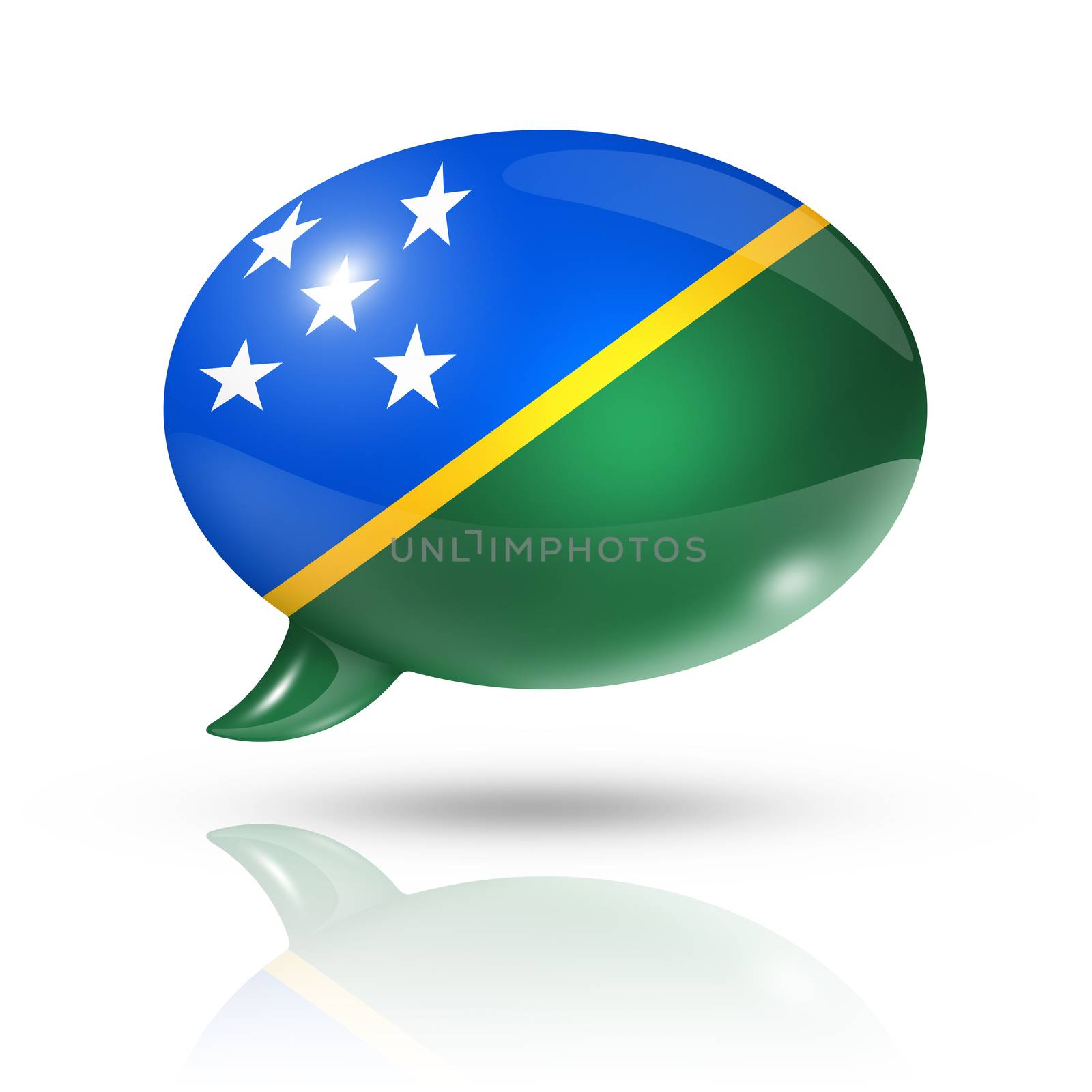 Solomon Islands flag speech bubble by daboost
