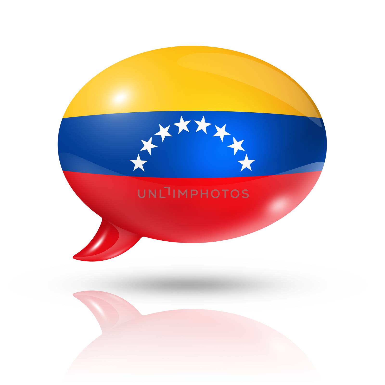 Venezuelan flag speech bubble by daboost