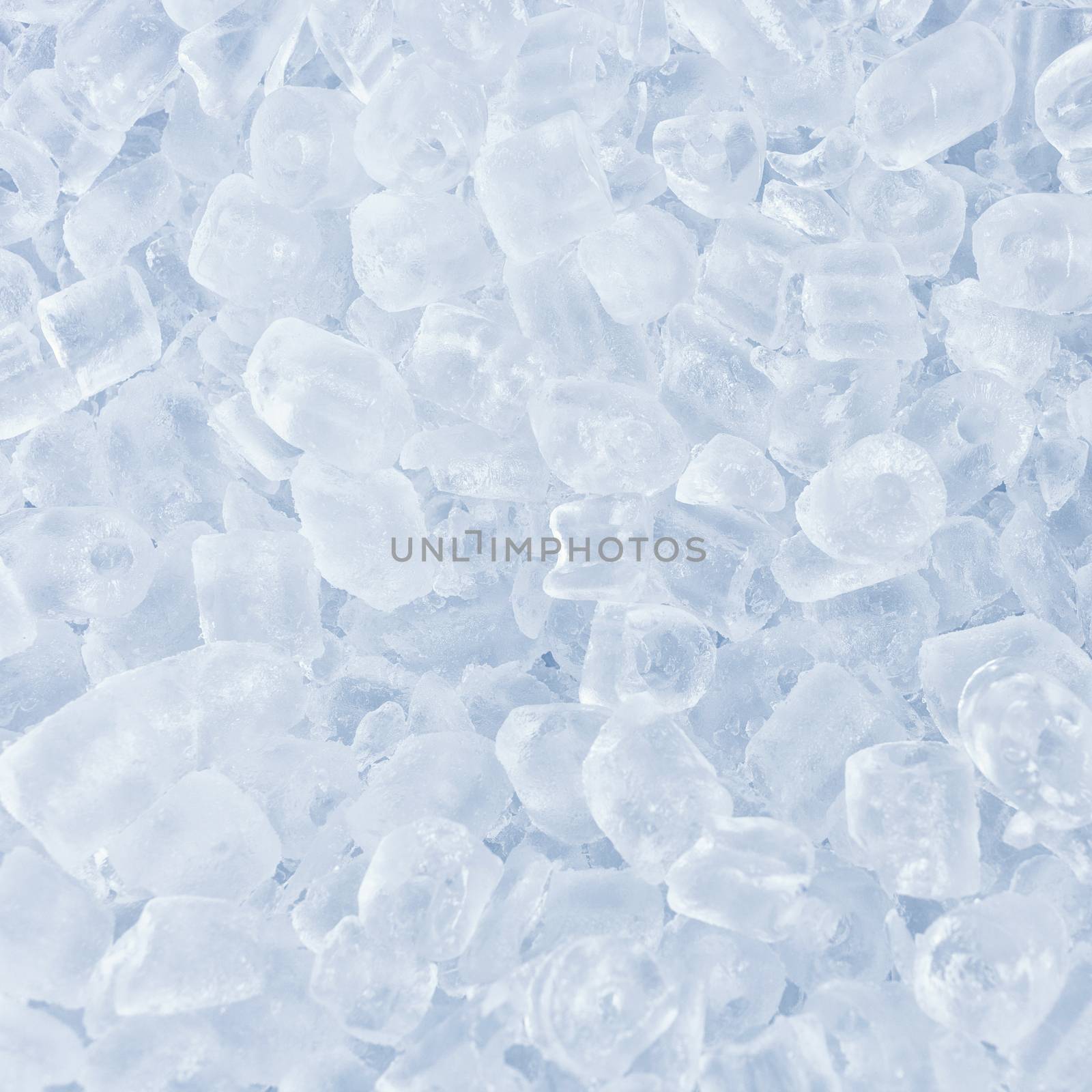 crushed ice in front of the white background by nopparats