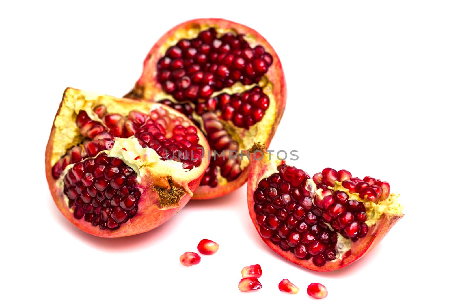 Pomegranate isolated on white background