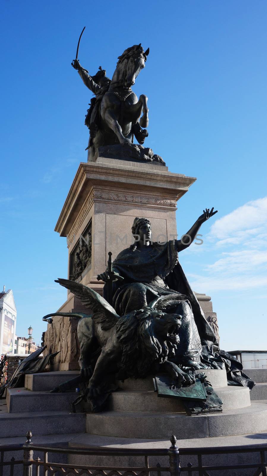 Statue of King Victor Emmanuel II in Venice, Italy.