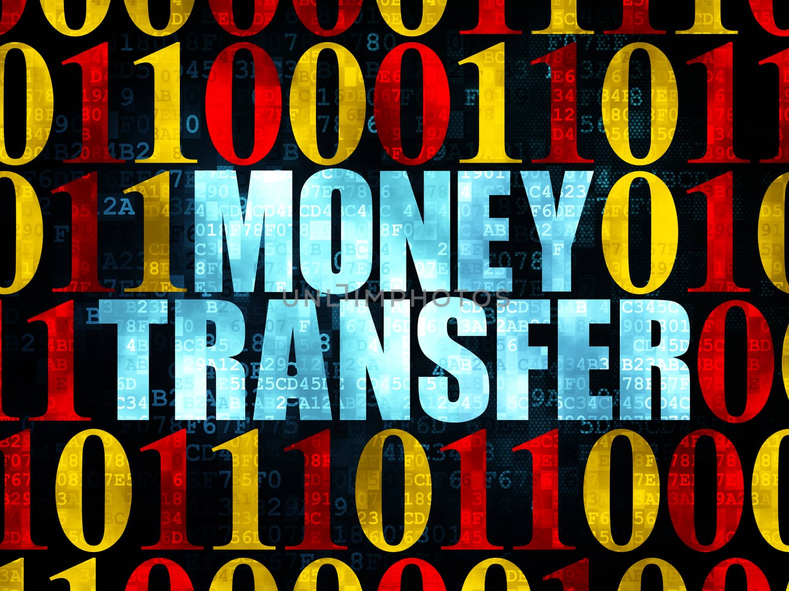 Finance concept: Money Transfer on Digital background by maxkabakov