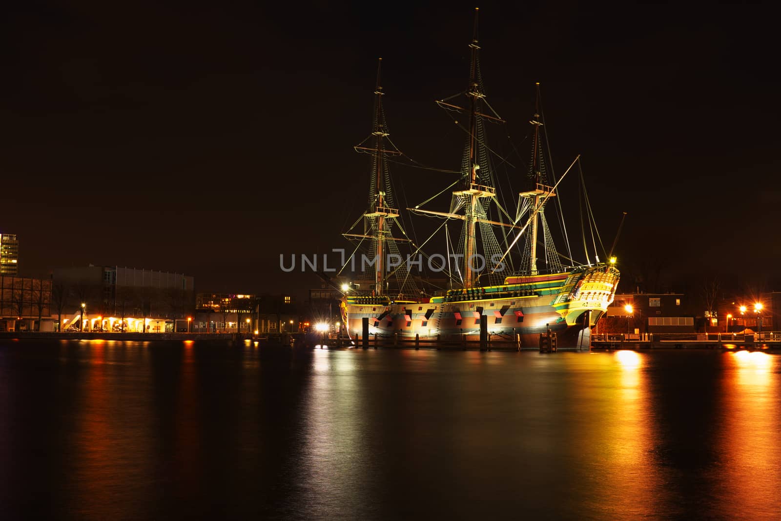 Harbor from Amsterdam in the Netherlands