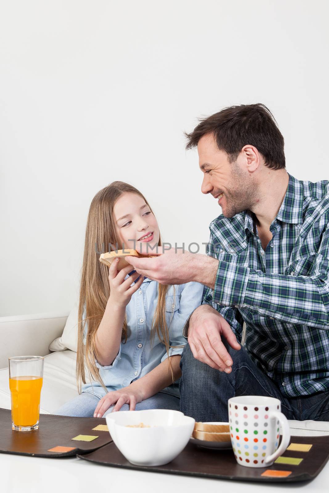Father offering him a toast to his daughter
