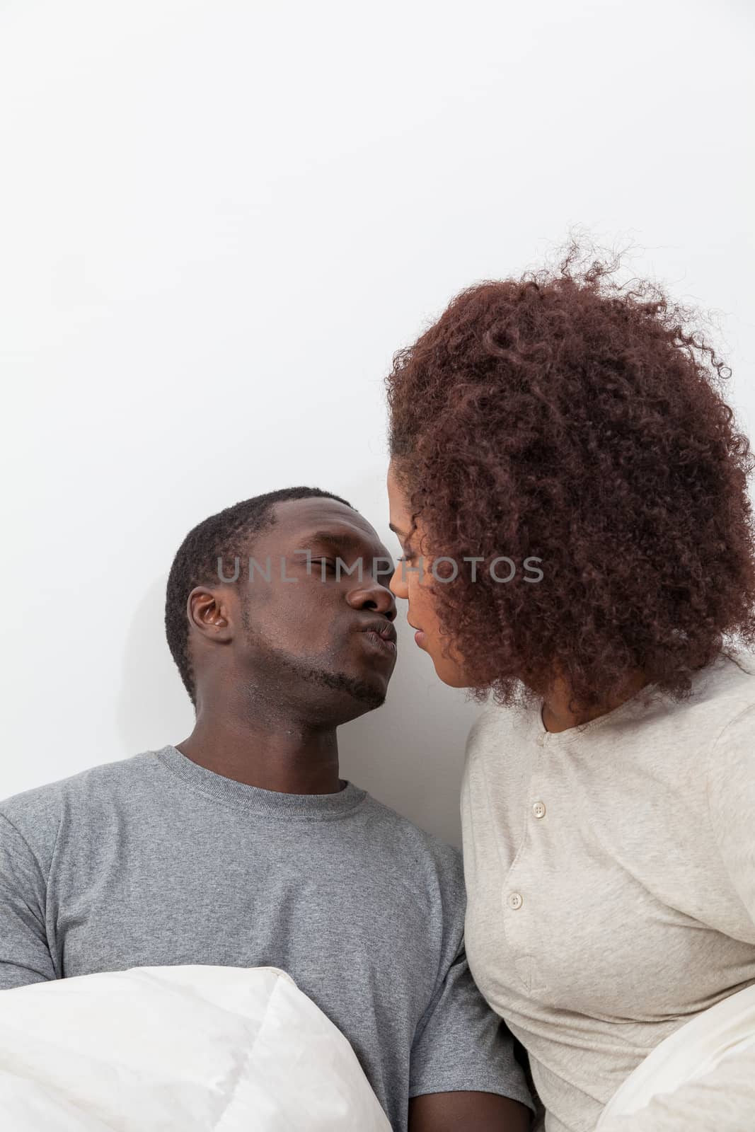 Couple in love kissing