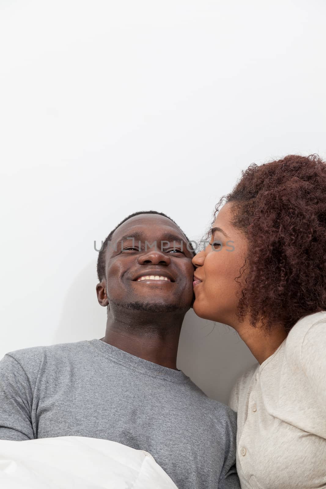 Couple in love kissing