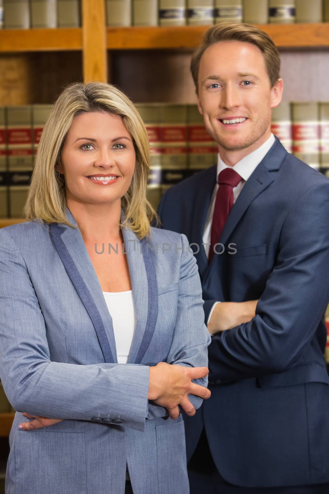 Team of lawyers in the law library at the university