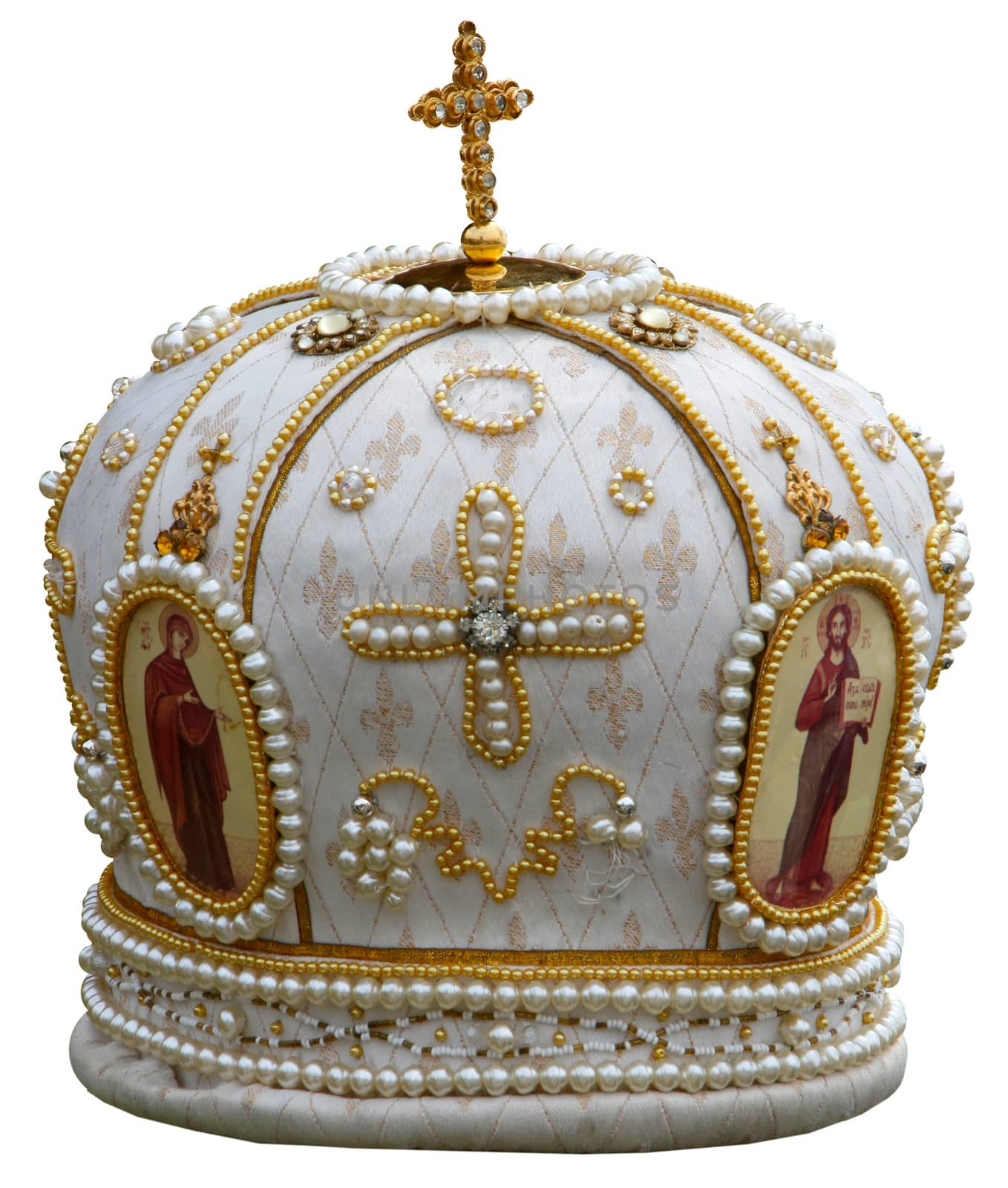 isolated solemn headgear of the orthodox bishop