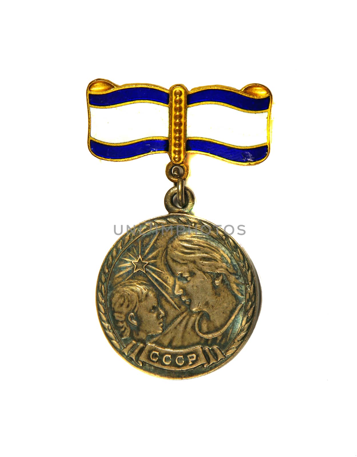 Medal of Motherhood 1st degree on a white background