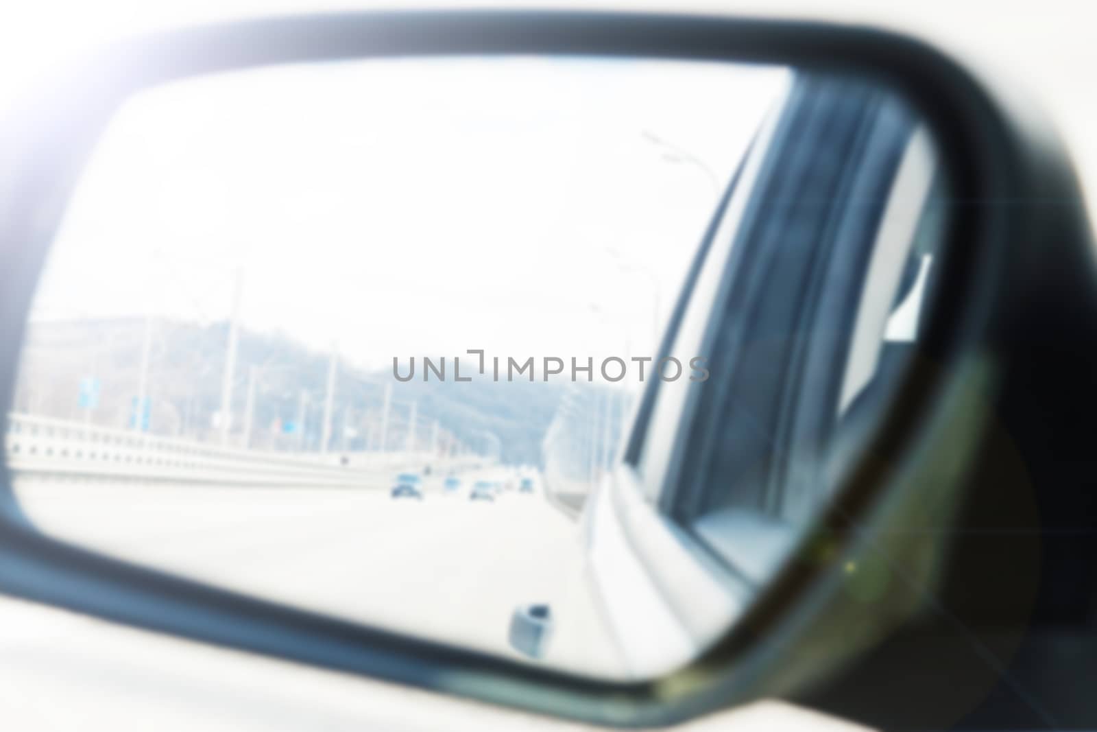 car mirror with flare can be used as background