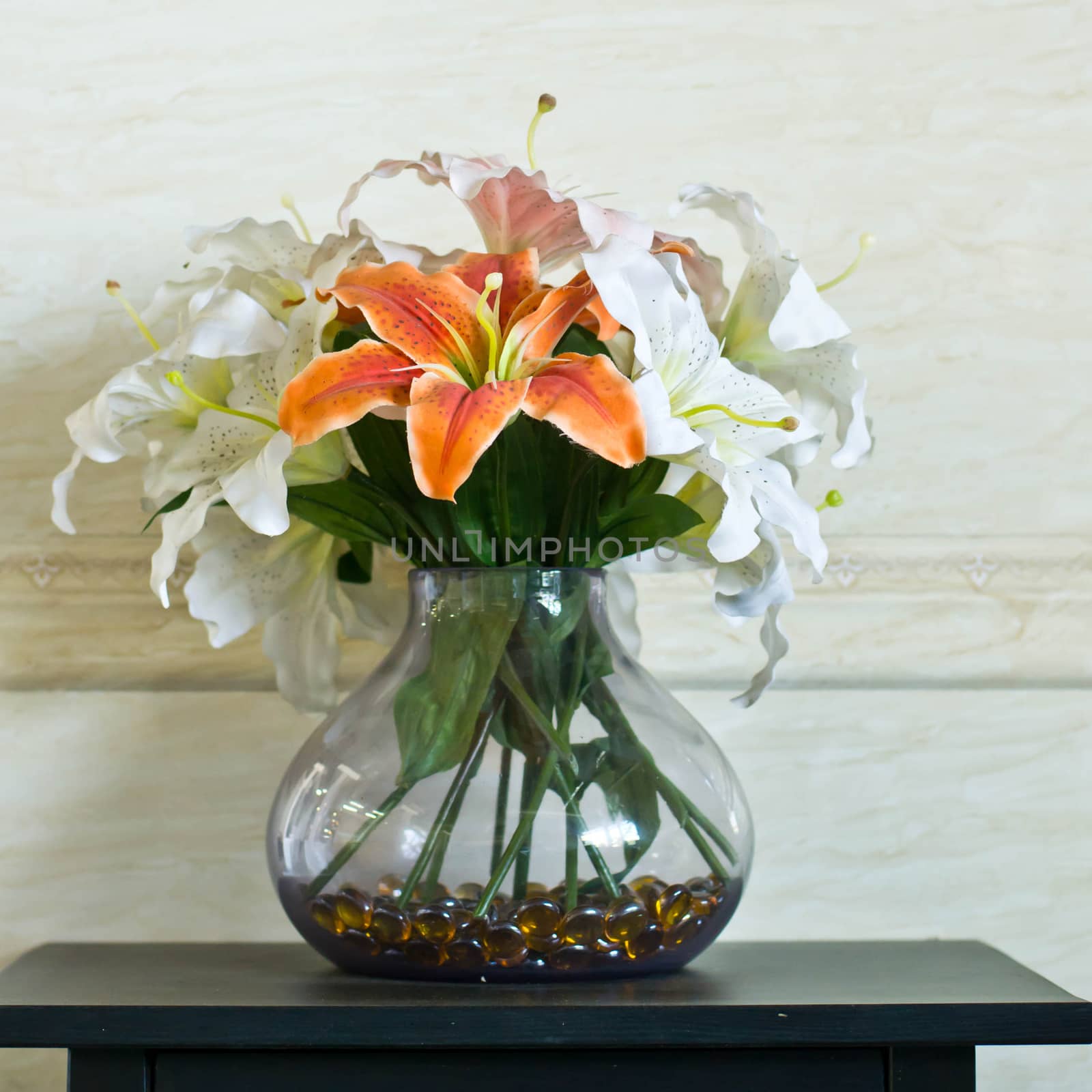 Flowers in a vase on the table