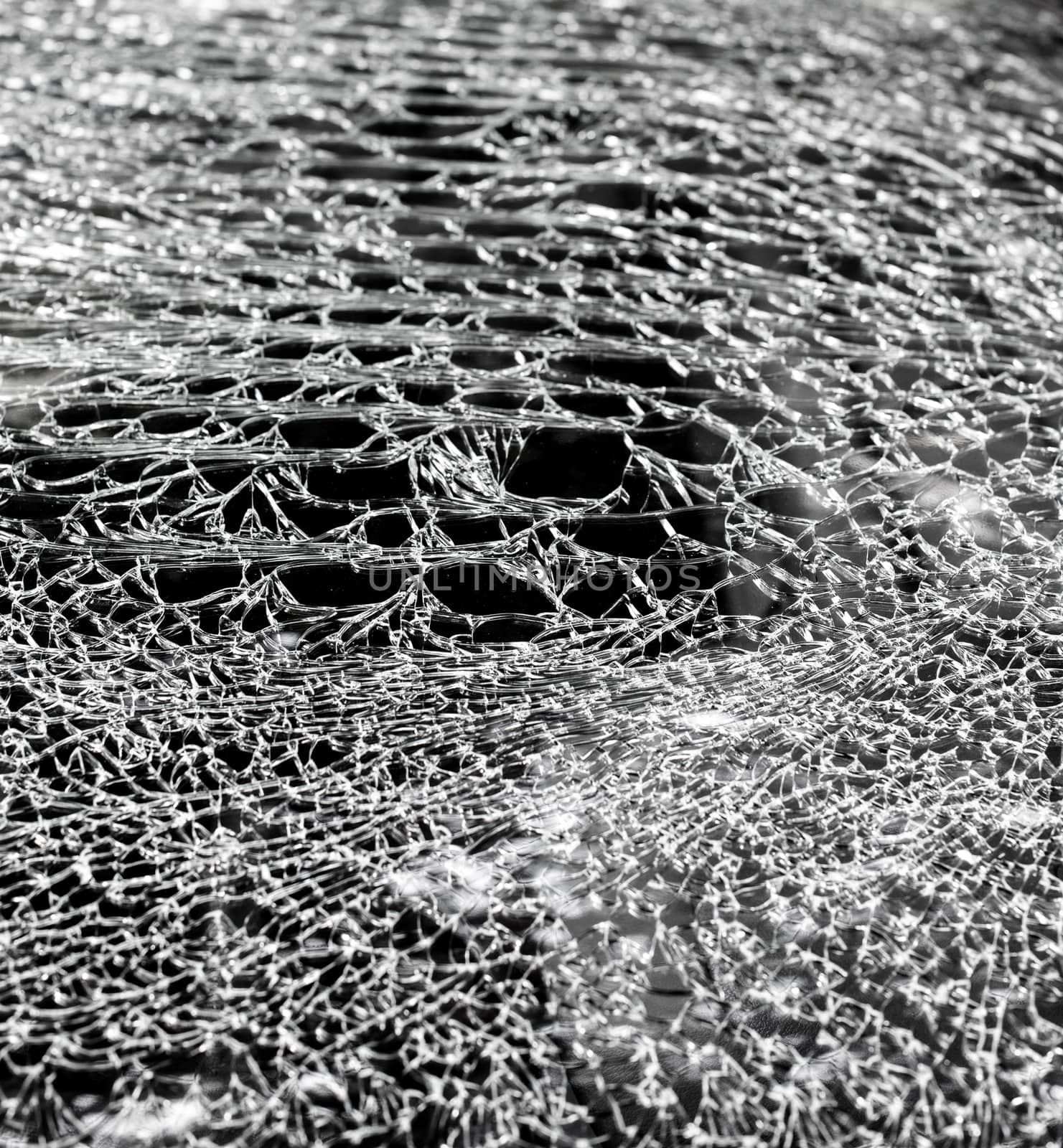 Damaged glass (car windshield)  by pixbox77