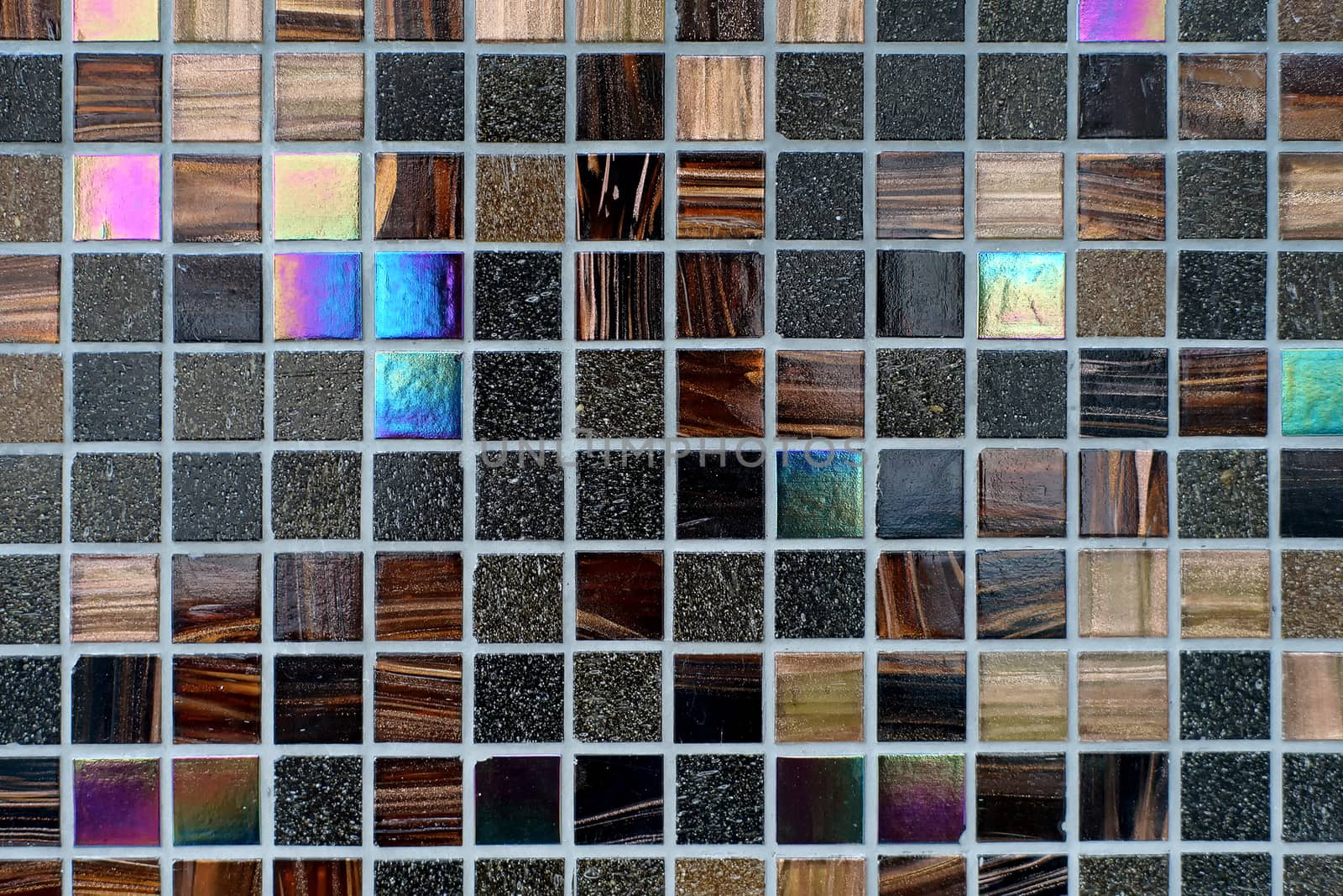 Colorful mosaic tiles wall decoration