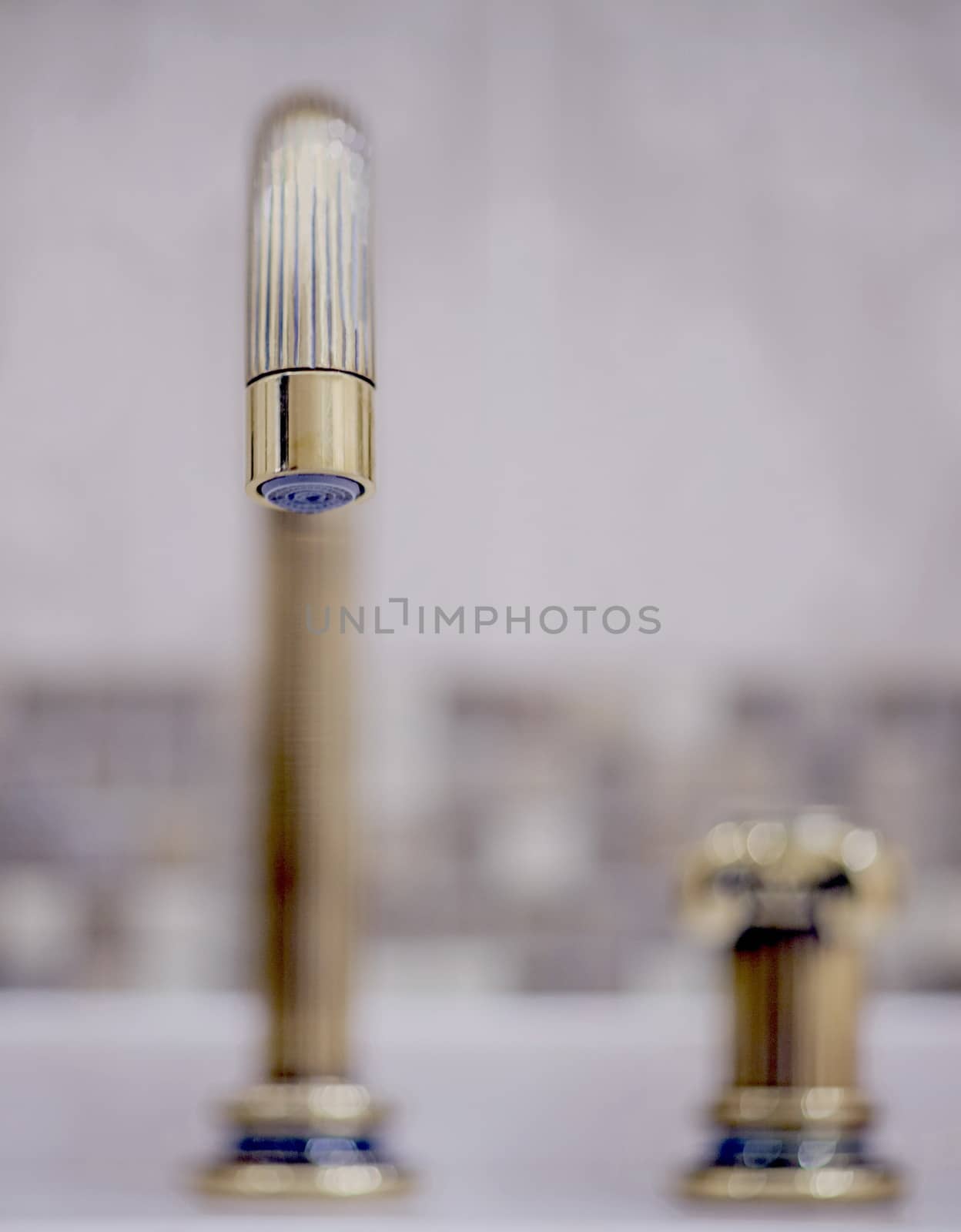 faucet in classic style in bathroom  shallow depth of field