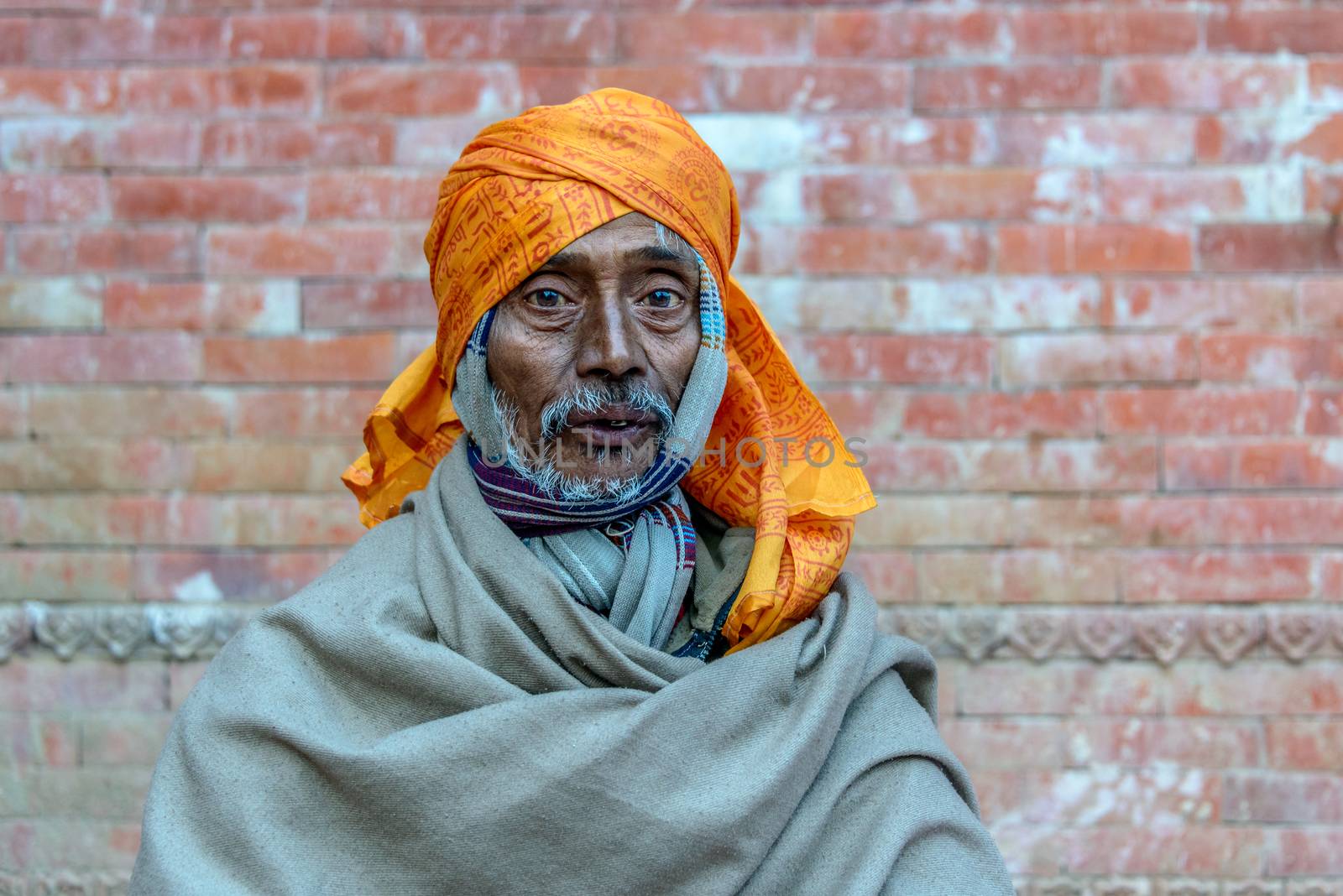 KATHMANDU, NEPAL - FEBRUARY 16, 2015: A sadhu in Pashupatinath for Maha Shivaratri which will be celebrated on February 17. Shivaratri is celebrated each year to honor Lord Shiva.