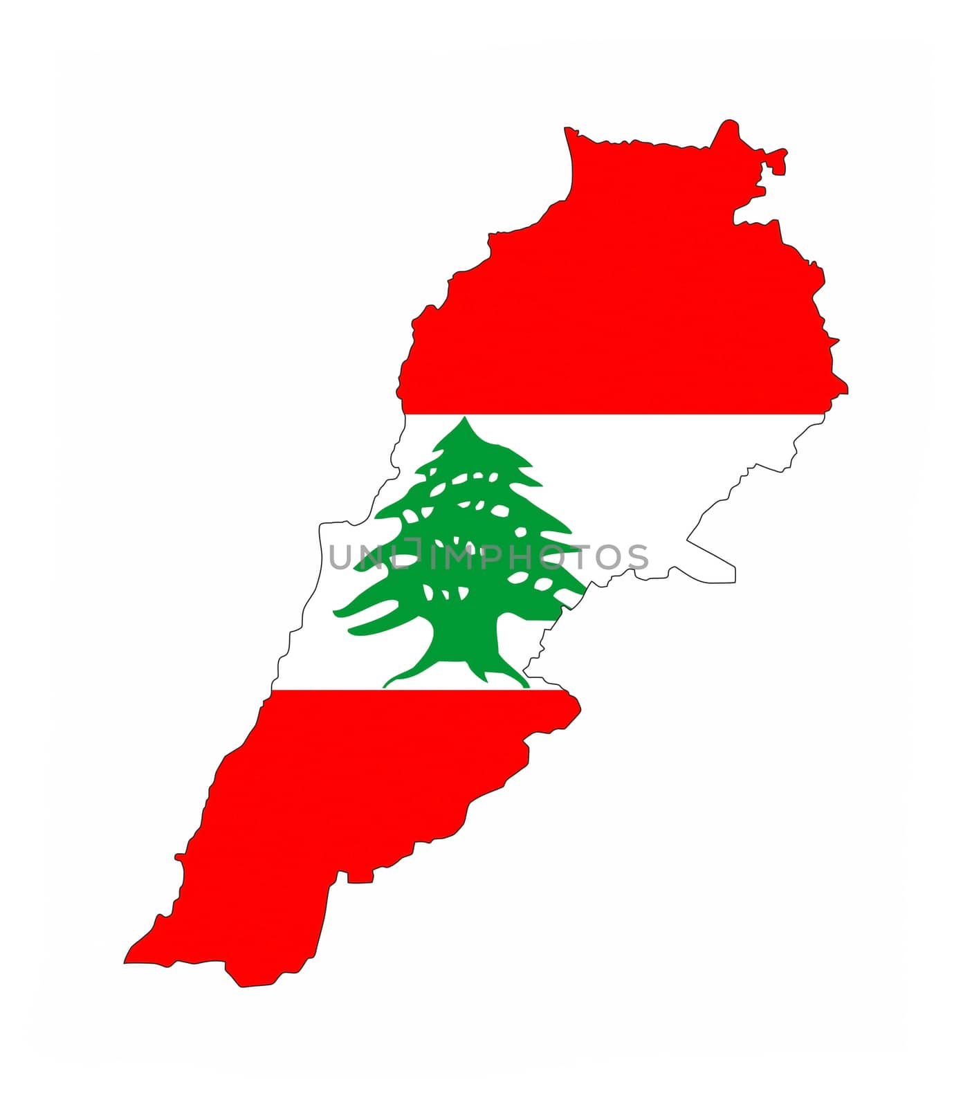 lebanon country flag map shape national symbol