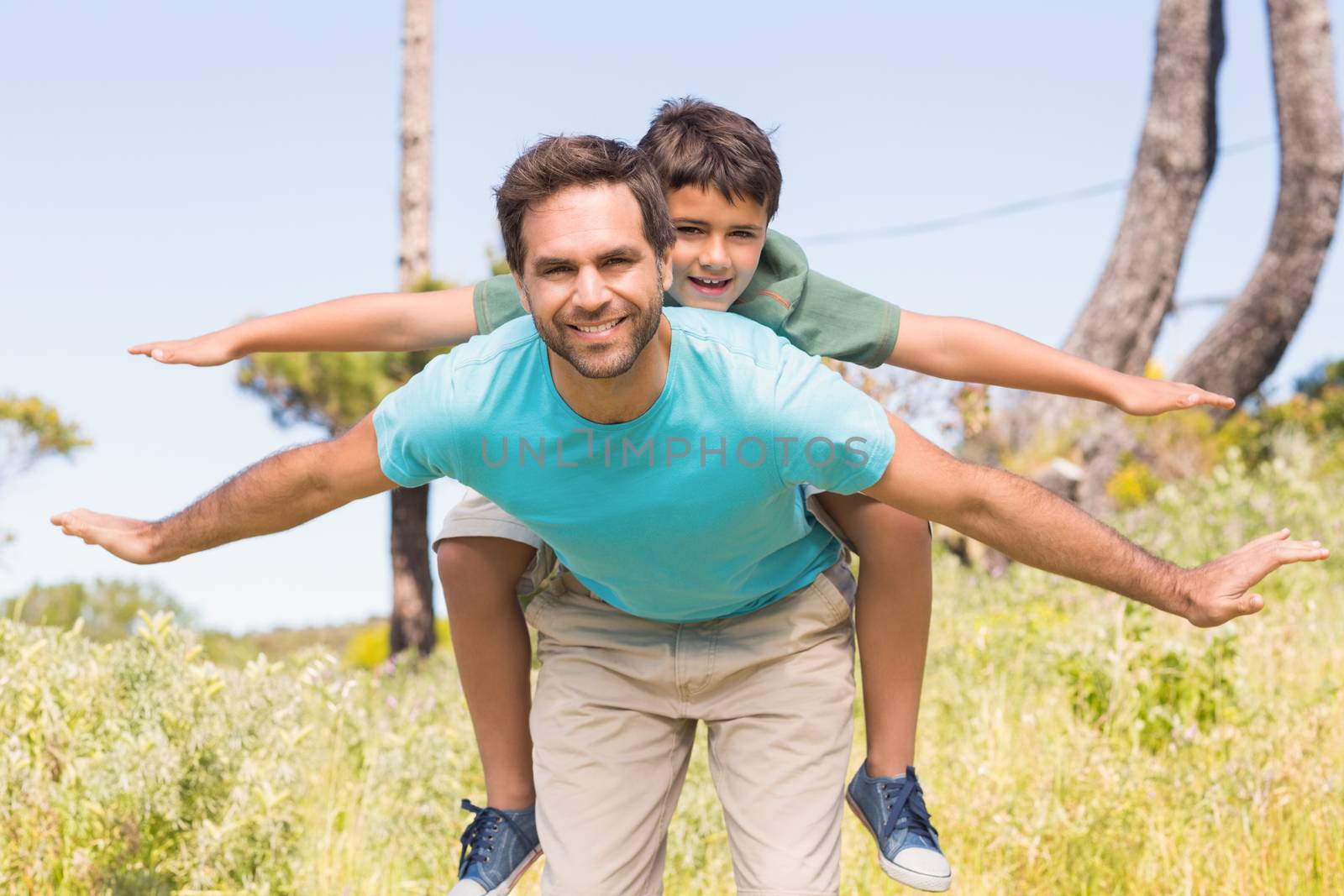 Father and son in the countryside by Wavebreakmedia