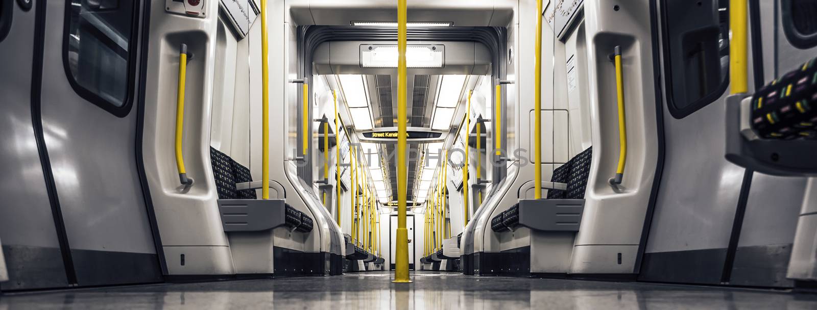 train inside the empty car