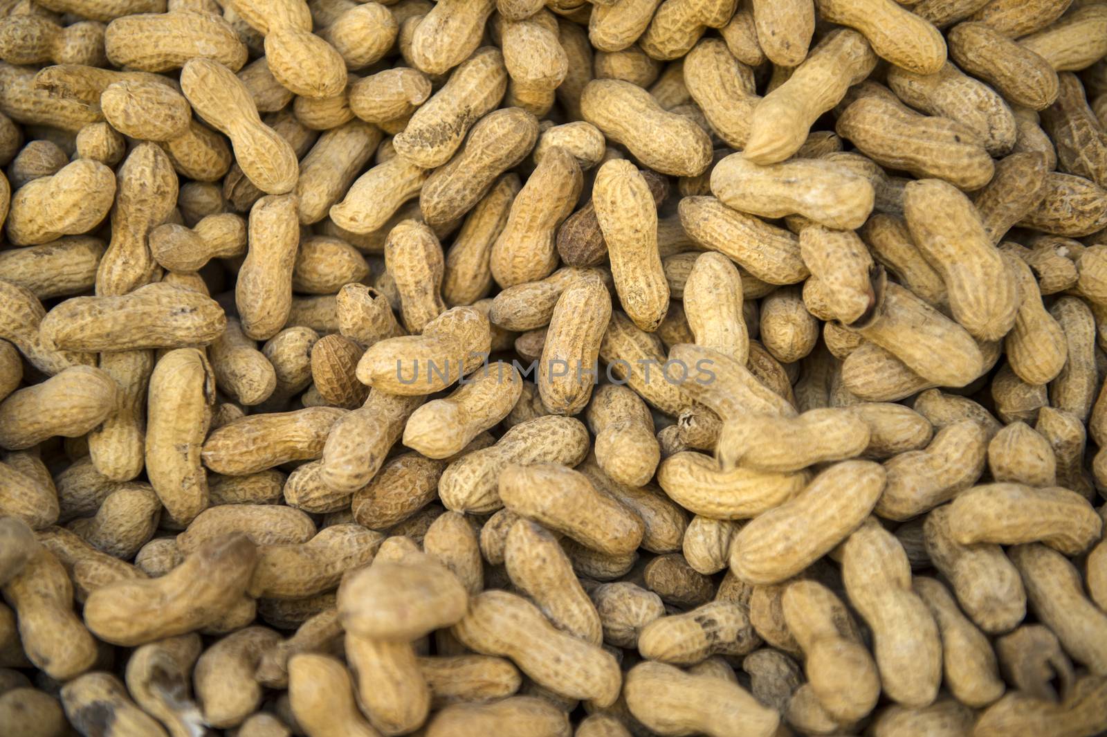 Fresh peanuts from the market on sale