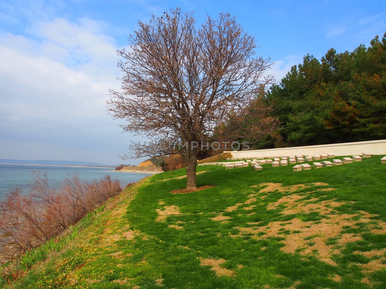 Ari Burnu war cemetery and memorial at Gallipoli