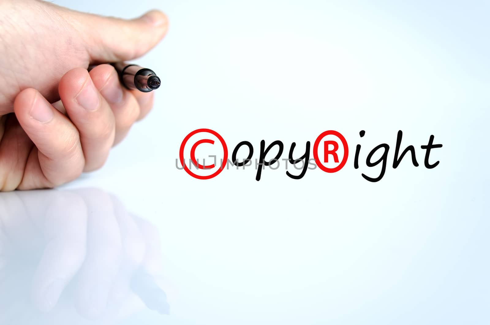 Copyright Concept Isolated Over White Background