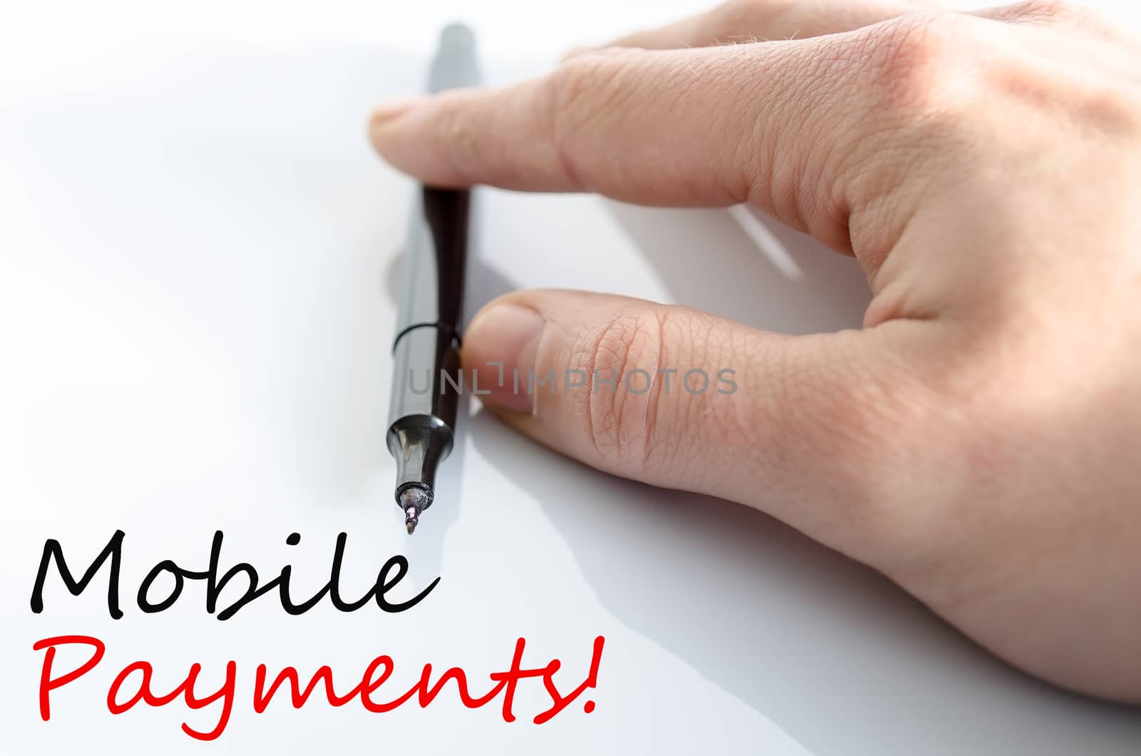 Mobile Payments Concept Isolated Over White Background