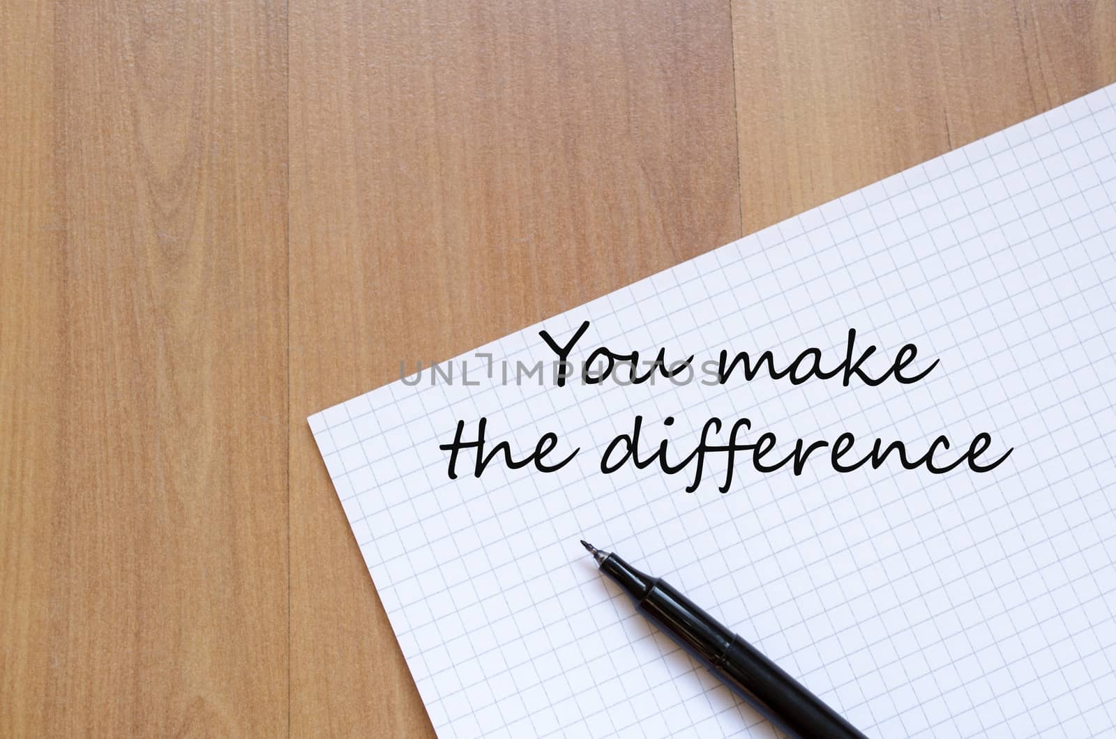 You make the difference concept notepad