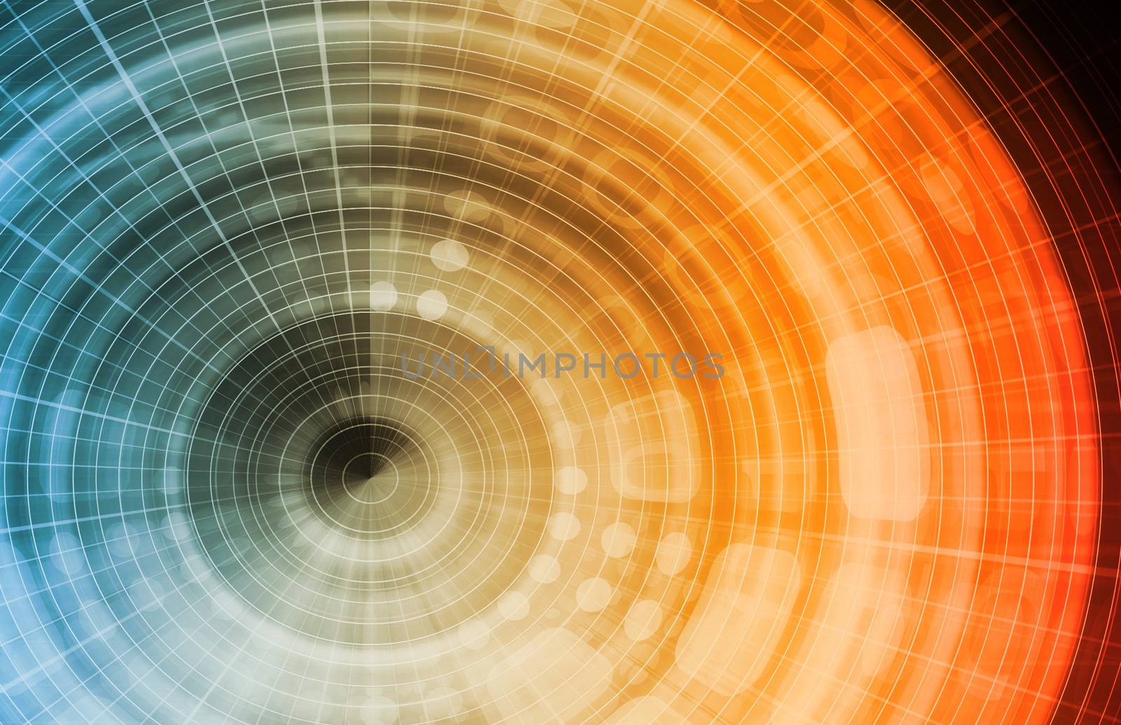 Arrows Abstract Concept with Glowing Large Arrow