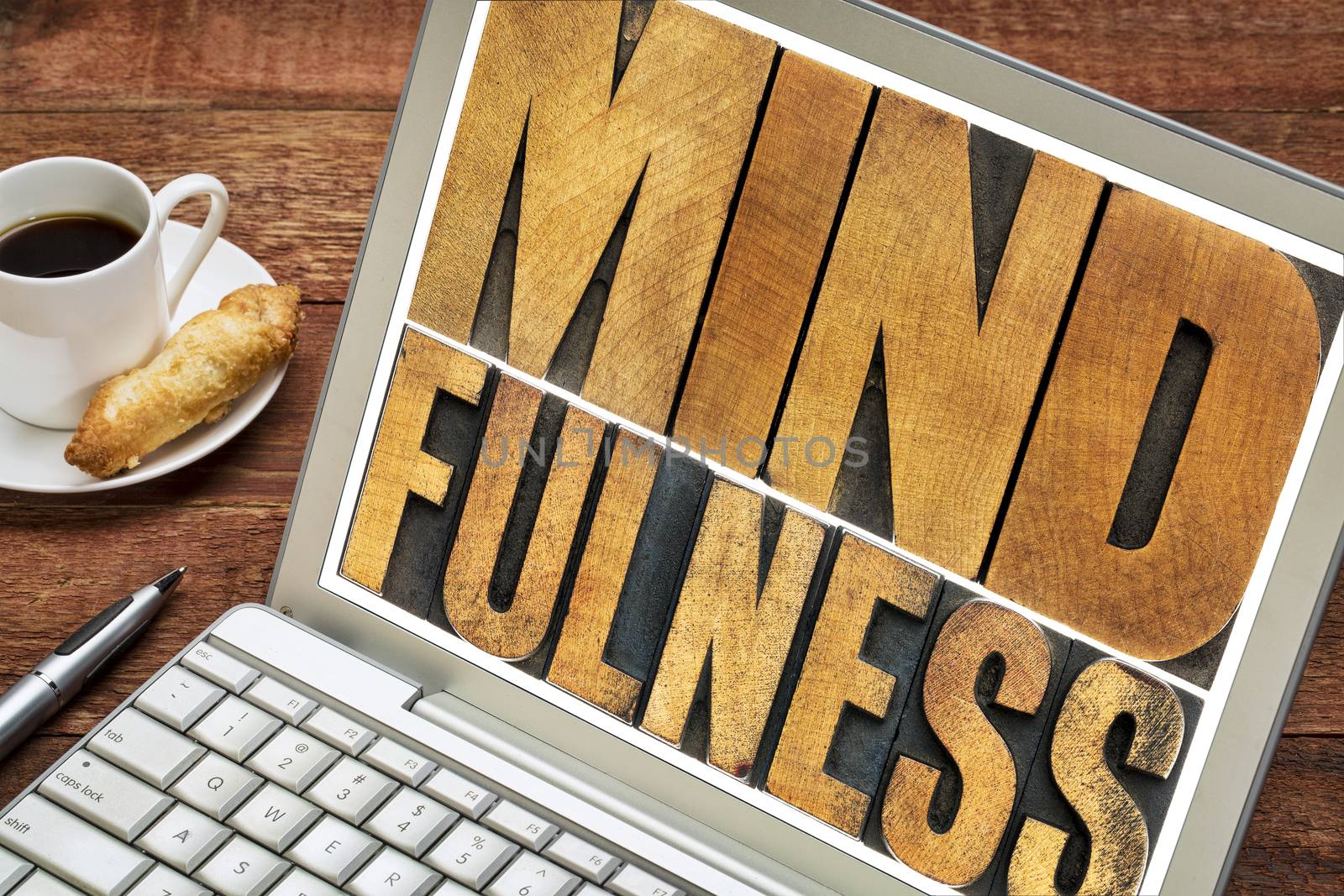 mindfulness word typography on laptop by PixelsAway