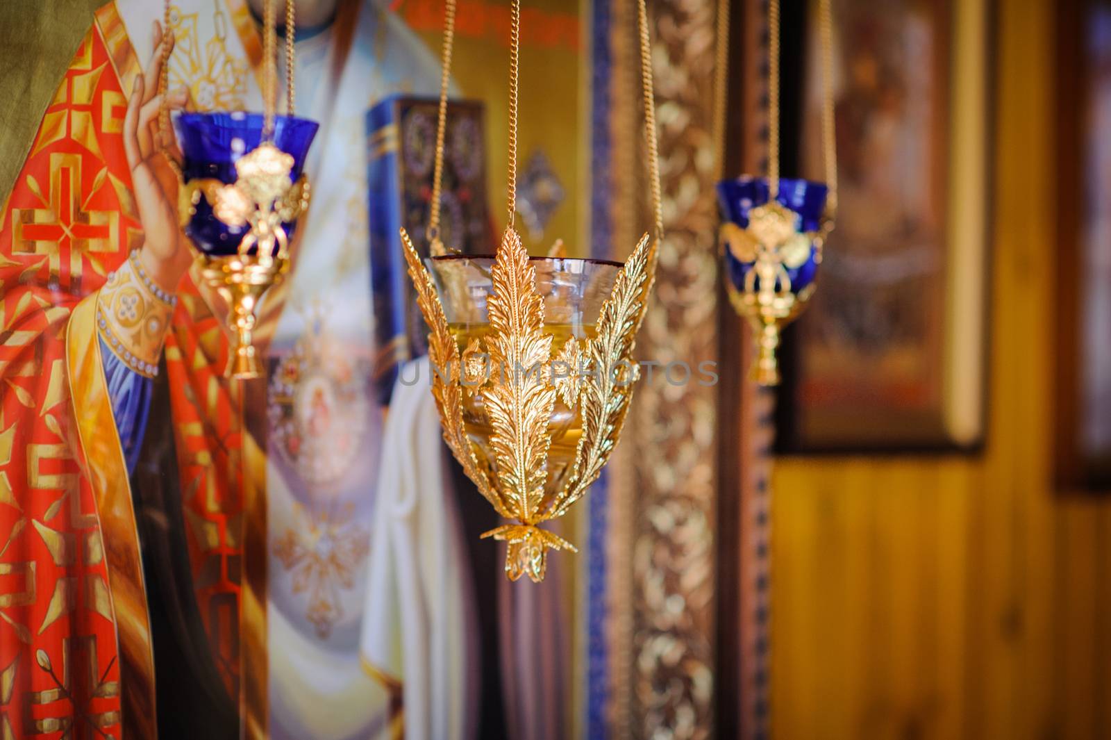 Gold stands in the Orthodox Church.