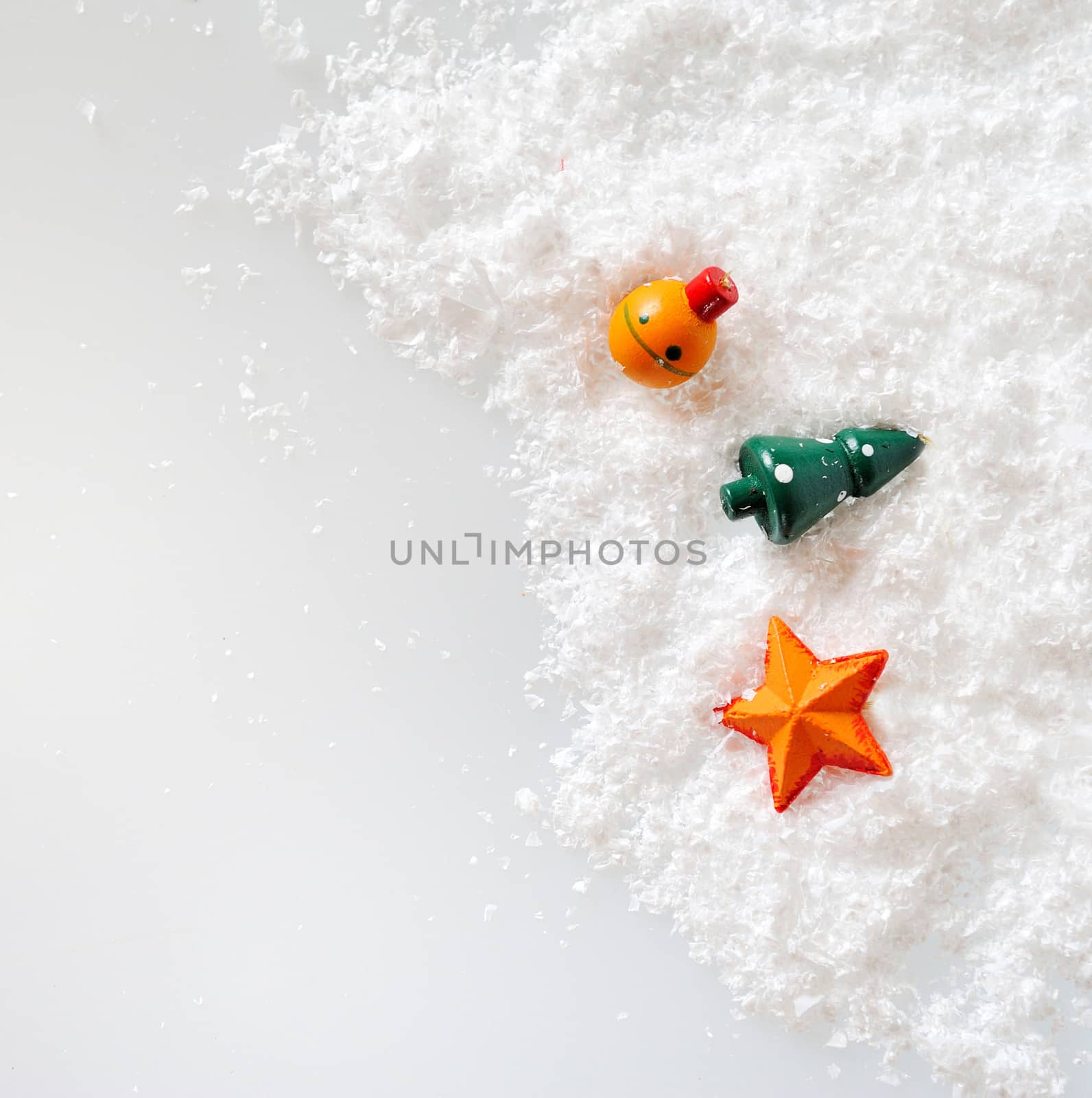 Snowman Ornaments on White Background