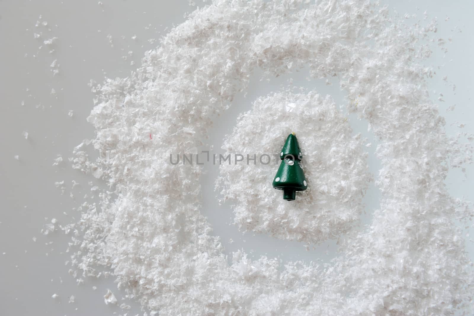 Miniature Christmas Tree on snow
