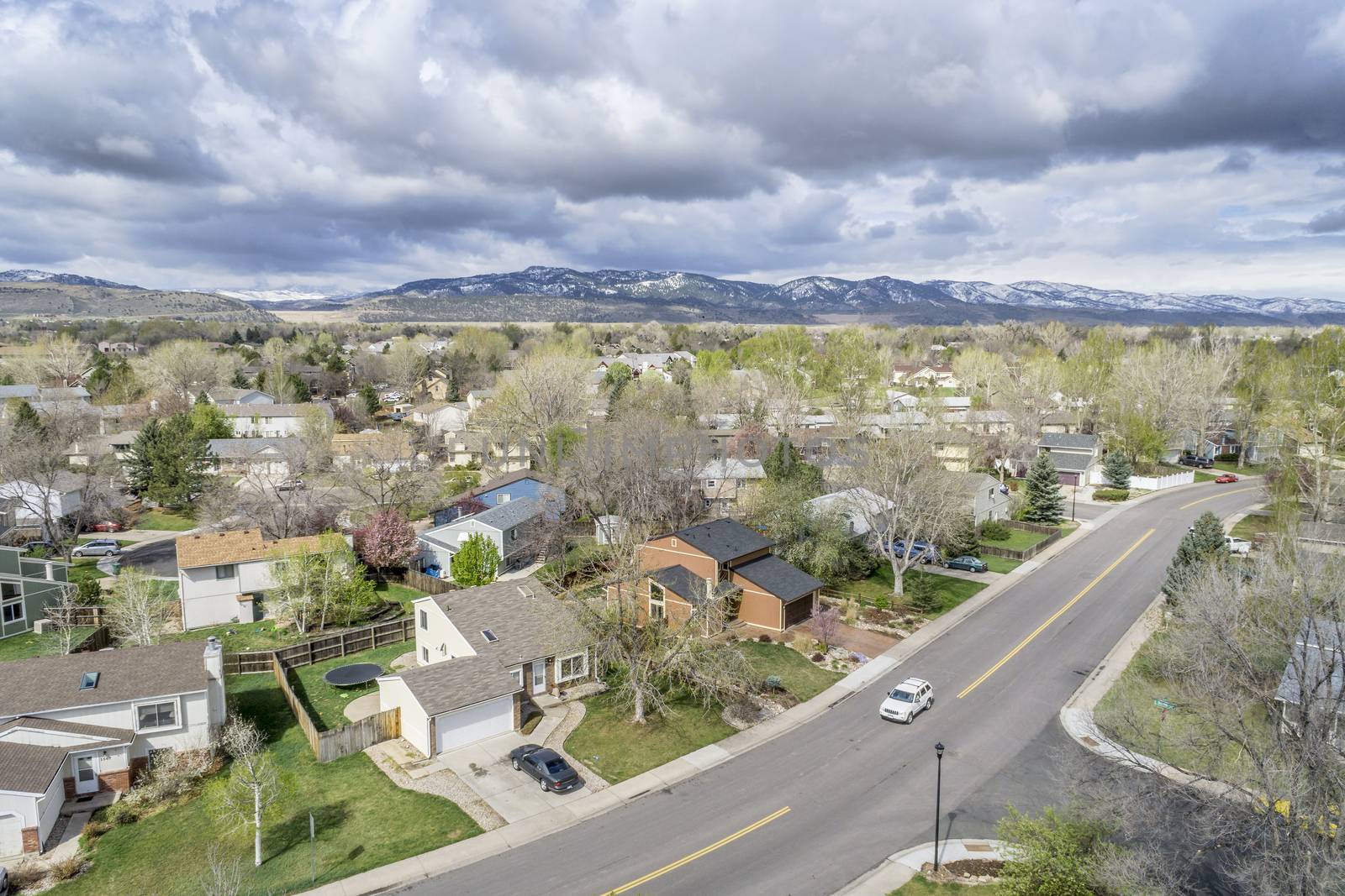 aerial view of Fort Collins, Colorado by PixelsAway