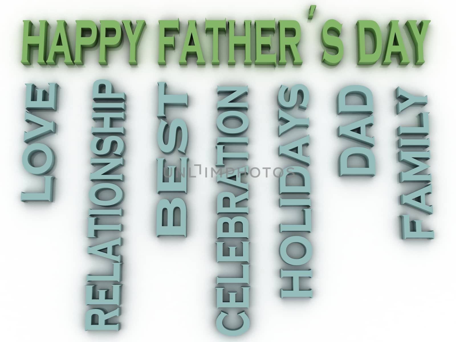 3d image Happy Father´s Days issues concept word cloud backgro by dacasdo