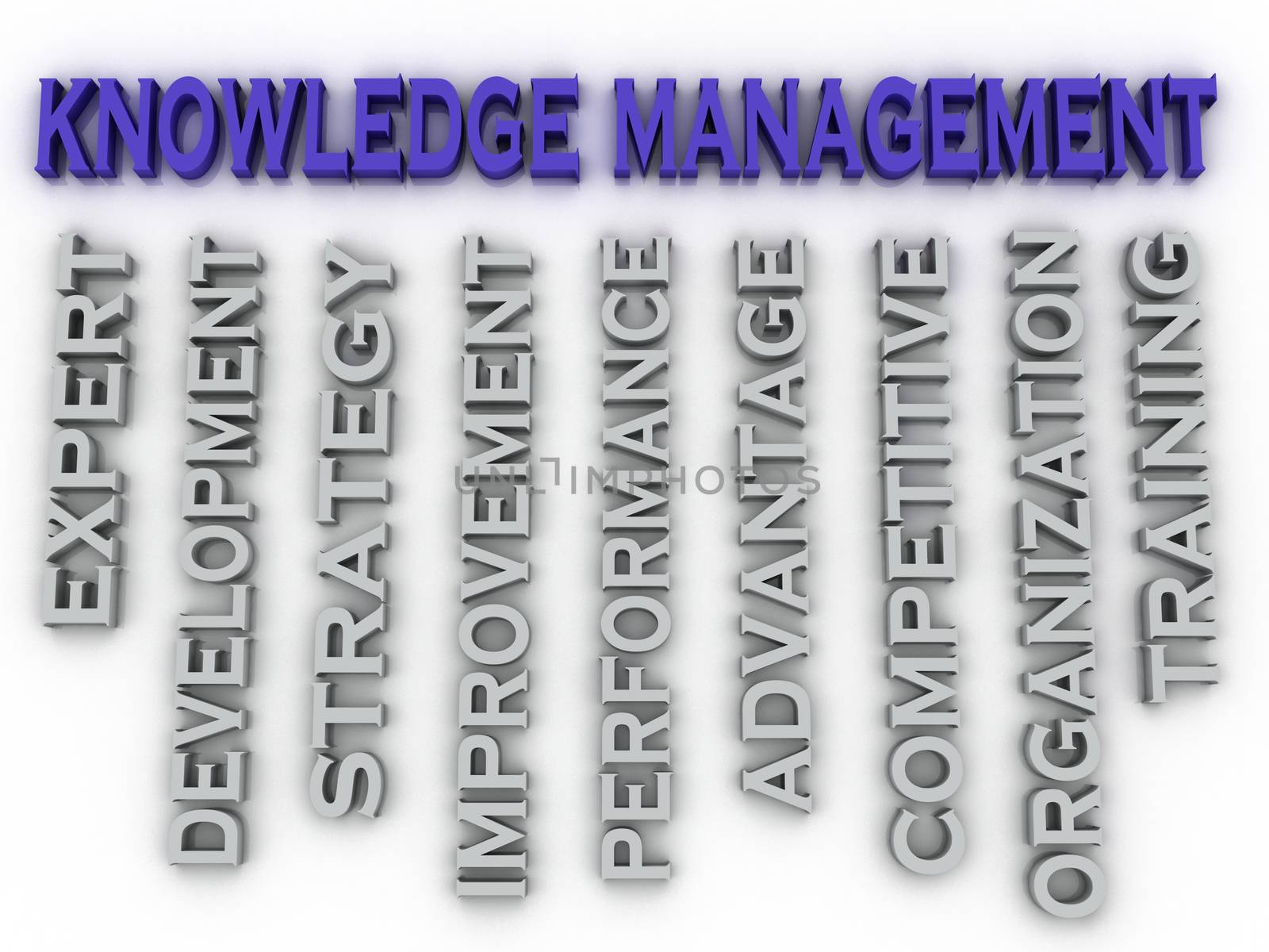 3d image knowledge management issues concept word cloud background