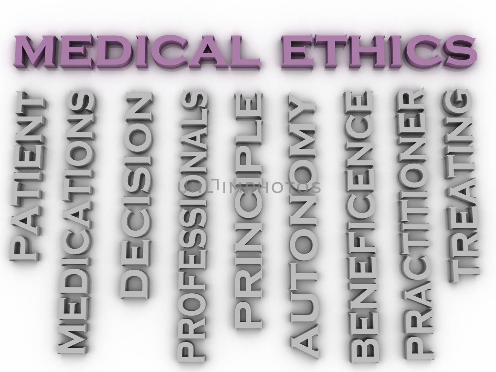 3d image medical ethics issues concept word cloud background by dacasdo