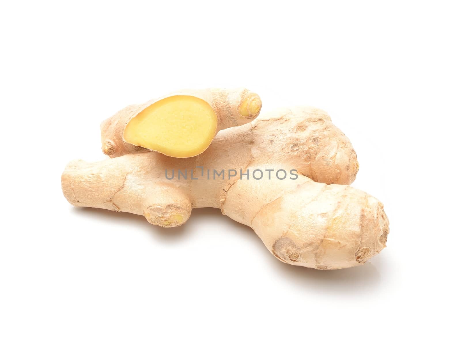 ginger isolated on white background by comet