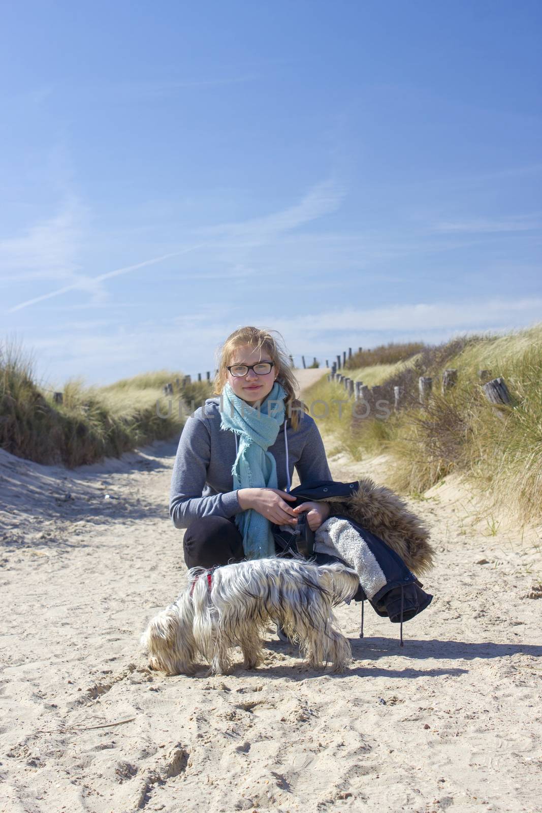 Walking with the dog in the dunes, Zoutelande, Netherlands by miradrozdowski