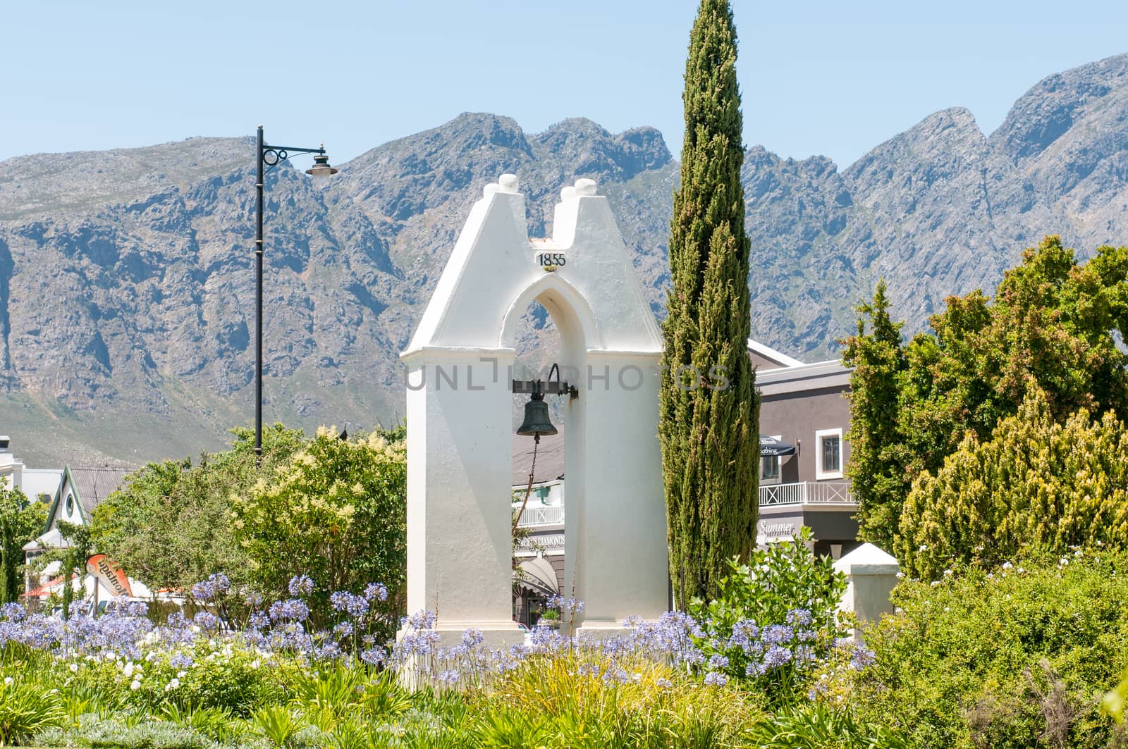 FRANSCHOEK, SOUTH AFRICA - DECEMBER 11, 2014: Bell at the Dutch Reformed Church in Franchoek in the Western Cape Province of South Africa