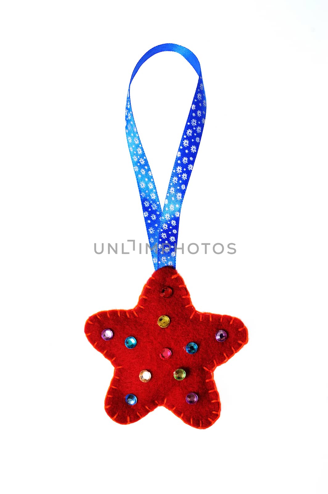 Christmas red star of felt