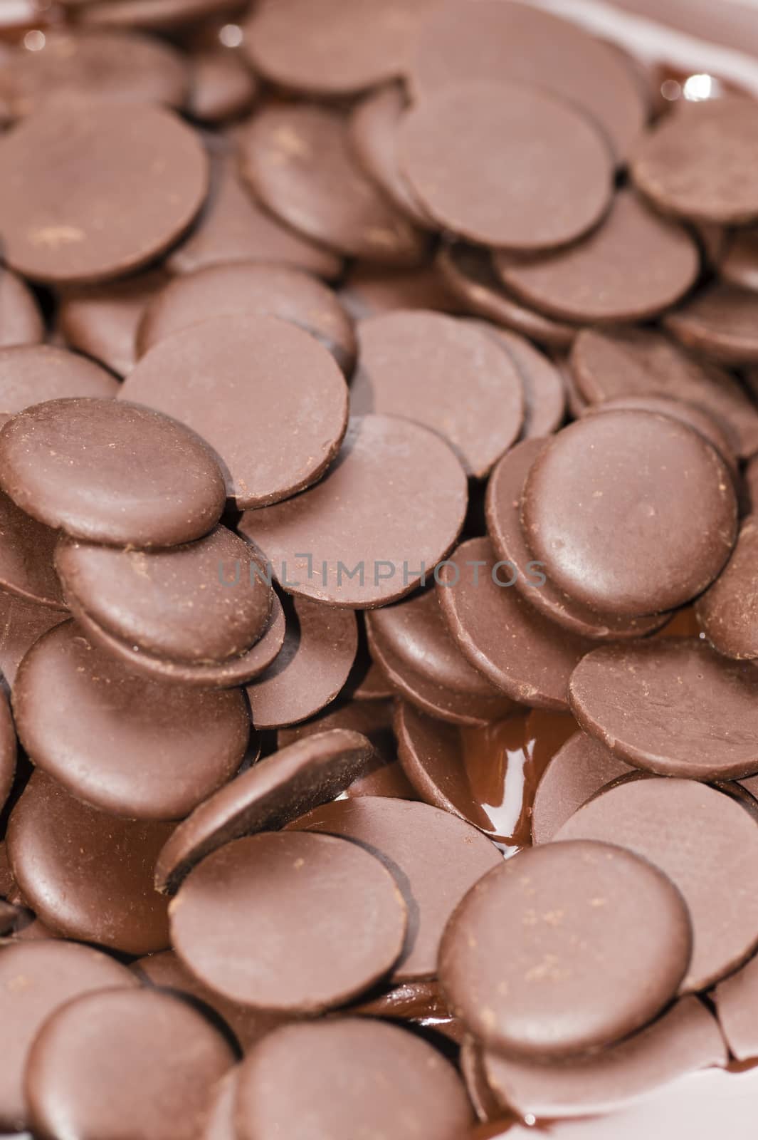 Ingredients for preparation of artisanal chocolate bar with dried fruits