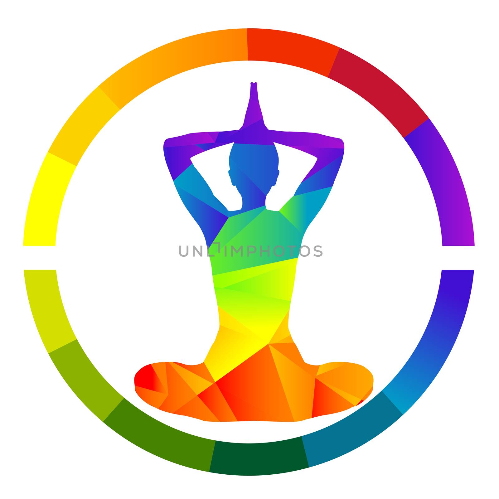 Yoga icon isolated over white background by hibrida13