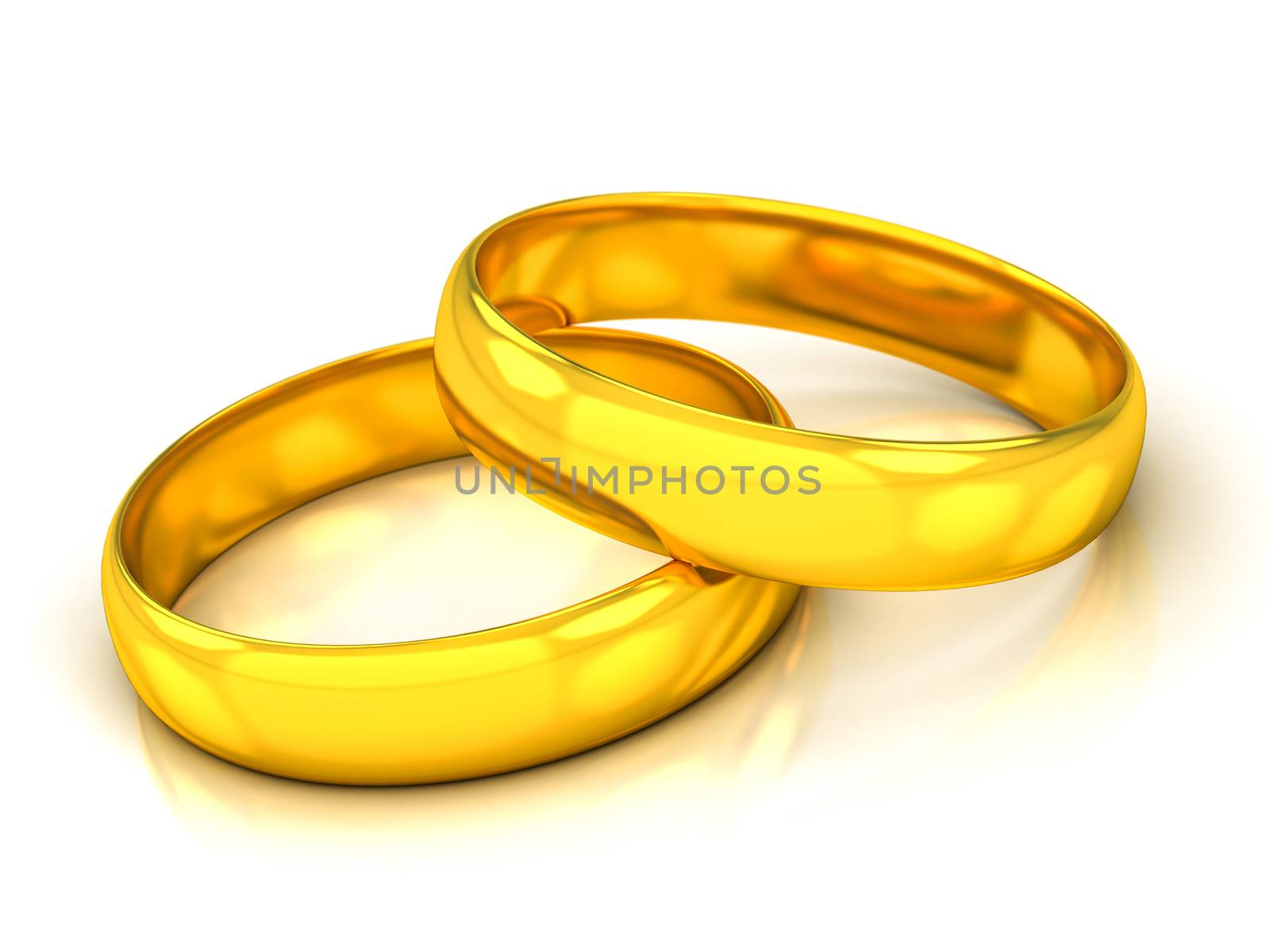 golden wedding rings by Lupen