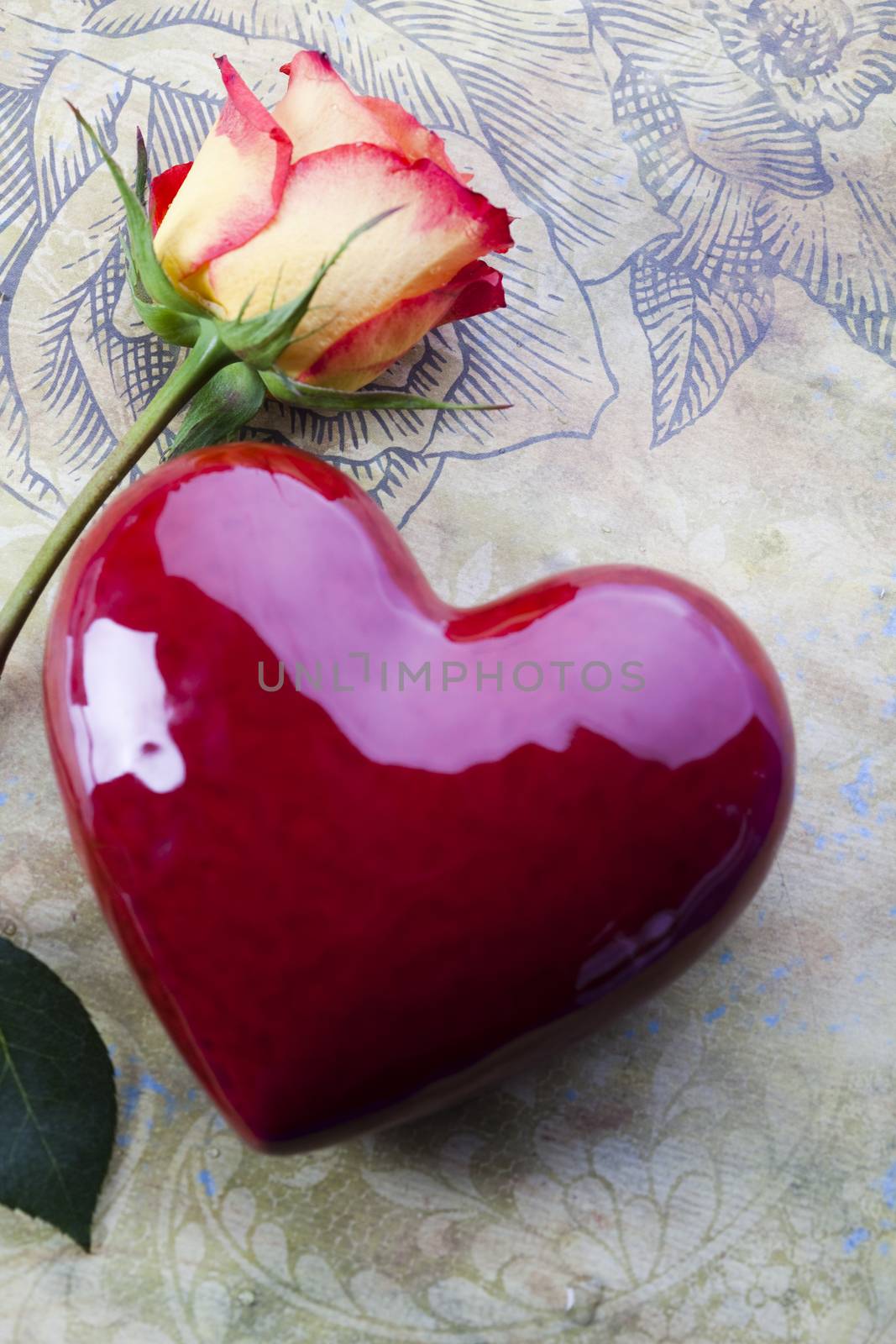Heart for love, romantic bright tone theme