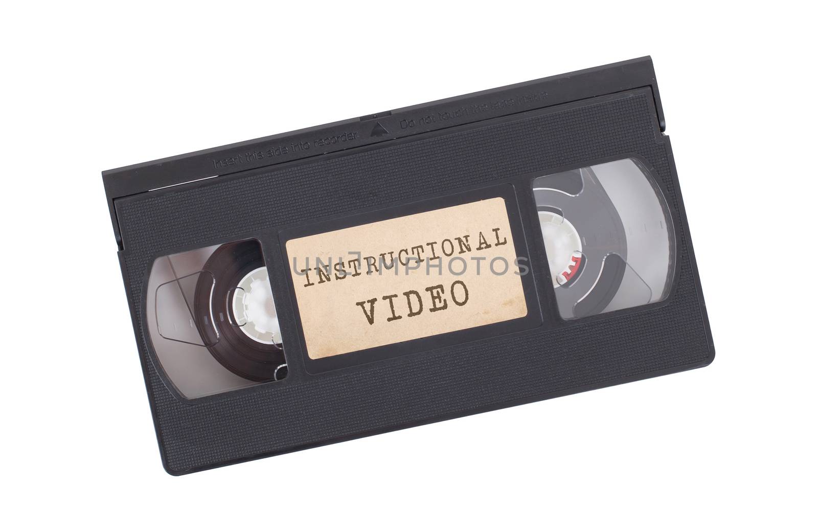 Retro videotape isolated on a white background - Instructional video