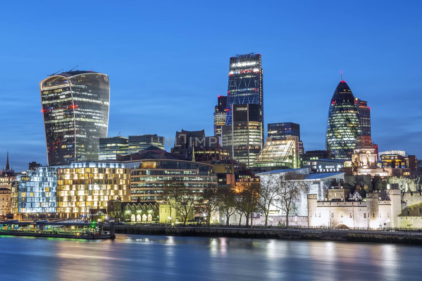 City of London Skyline At Night